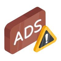 Premium download icon of ad error vector