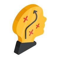 A unit design icon of mind strategy vector