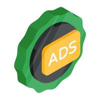 Perfect design icon of ad badge vector