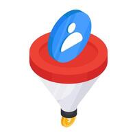 Trendy design icon of filter customer vector