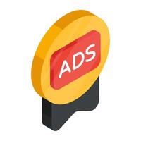 Perfect design icon of ad badge vector