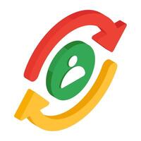 Perfect design icon of employee replacement vector