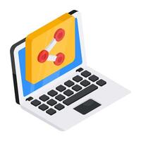 Share sign icon in premium design vector