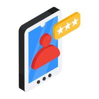 Modern design icon of mobile user vector