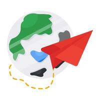Editable design icon of send global message vector