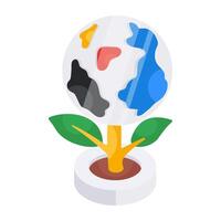 A unique design icon of global ecology vector