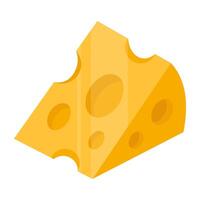 An icon design of cheese slice vector