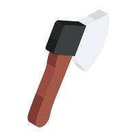 An icon design of axe vector