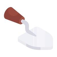 design of trowel, flat icon vector