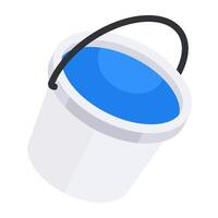 An icon design of bucket vector