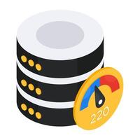 A trendy design icon of data speed test vector