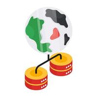 Creative design icon of global data nerwork vector