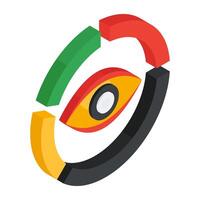Premium design icon of chart monitoring vector