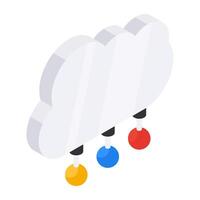 An icon design of cloud computing vector