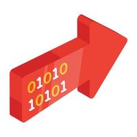 Premium design icon of binary data vector