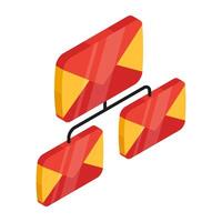 An icon design of mail network vector