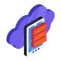 An icon design of cloud sever vector
