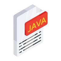 Modern design icon of java file vector