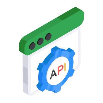 A trendy design icon of web api vector
