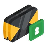 Premium design icon of mail security vector