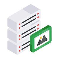 Premium design icon of gallery database vector