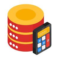 Modern design icon of data calculation vector