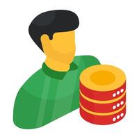 Perfect design icon of data user vector
