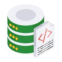 An icon design of data coding vector