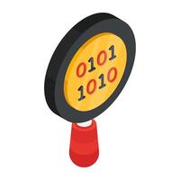Premium design icon of binary data analysis vector