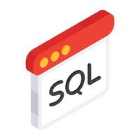 Modern design icon of Sql website vector