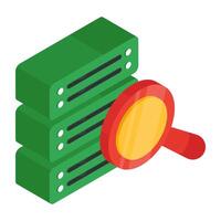 Creative design icon of server analysis vector