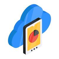 Modern design icon of cloud analytics vector