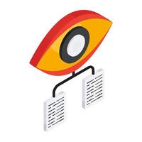 Creative design icon of network monitoring vector