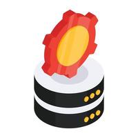 A beautiful design icon of data setting vector