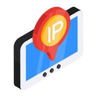 A beautiful design icon of ip address vector
