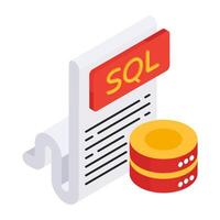 Modern design icon of Sql file vector