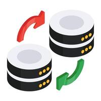 An icon design of data exchange vector
