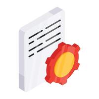 A trendy design icon of file setting vector