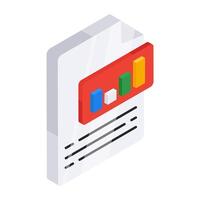 Modern design icon of business report vector