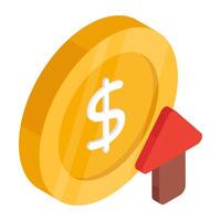 Conceptual flat design icon of pay per click vector