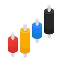 A flat design, icon of candlestick chart vector