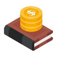 Unique design icon of financial book vector