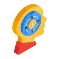 Trendy design icon of money target vector