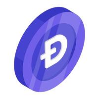 Perfect design icon of dash coin vector
