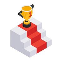 Editable design icon of career ladder vector