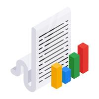 Modern design icon of business report vector
