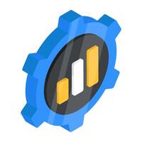 Data Management icon, editable vector