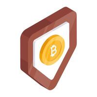 Perfect design icon of bitcoin security vector