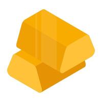 An editable design icon of ingots vector