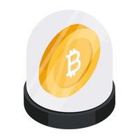 An icon design of bitcoin vector